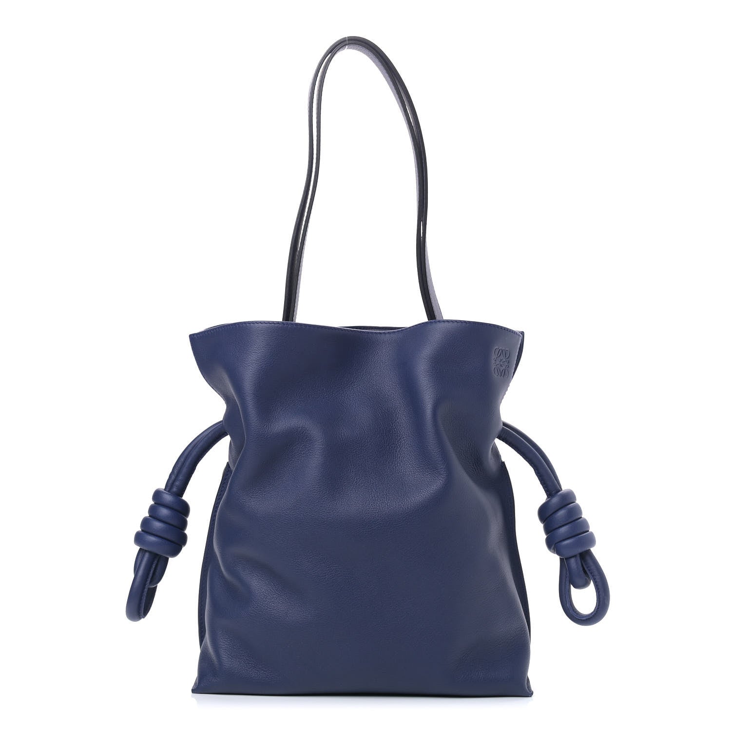 Loewe Calfskin Flamenco Knot Bag Navy 1 of 8