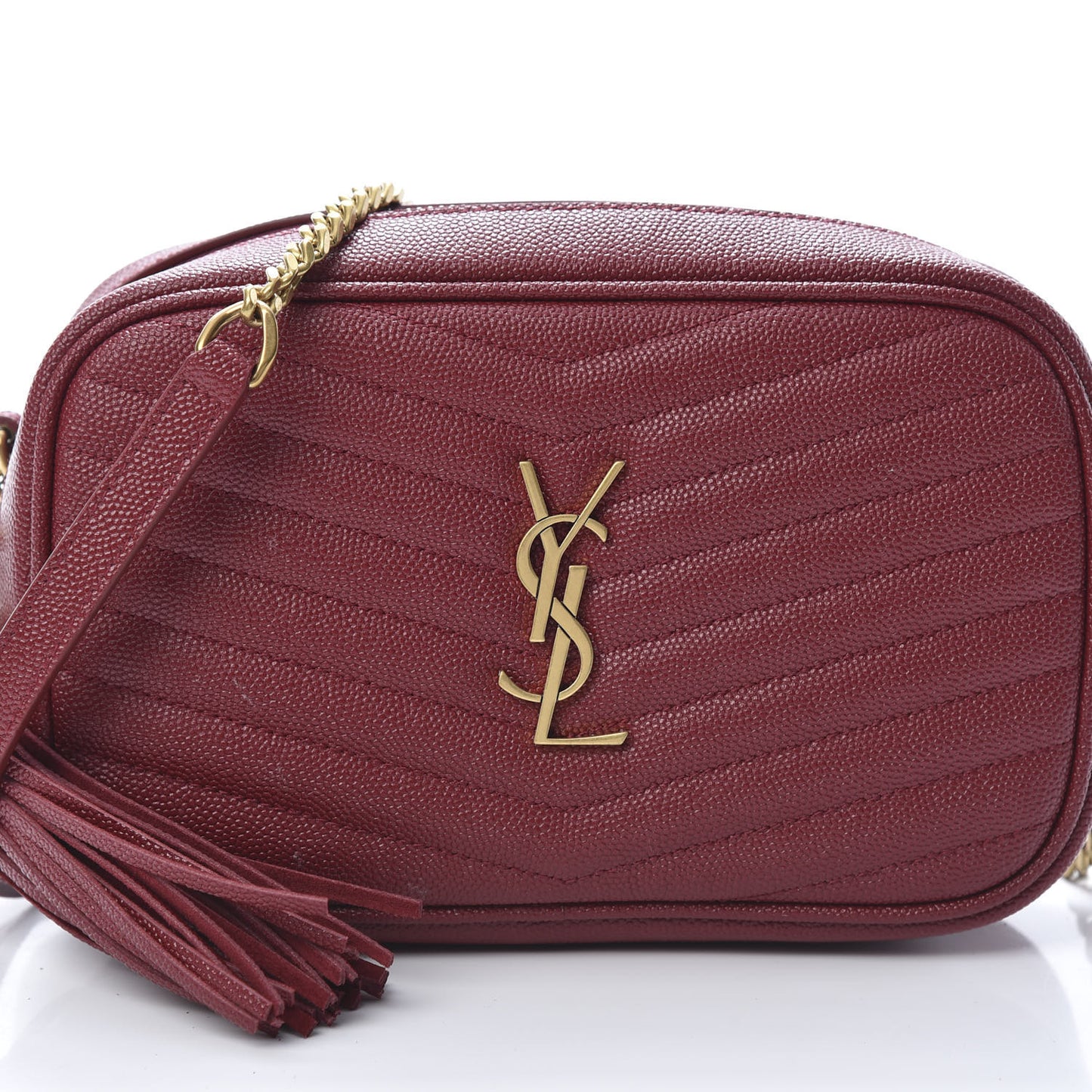 Grain De Poudre Matelasse Monogram Mini Lou Camera Bag Opyum Red