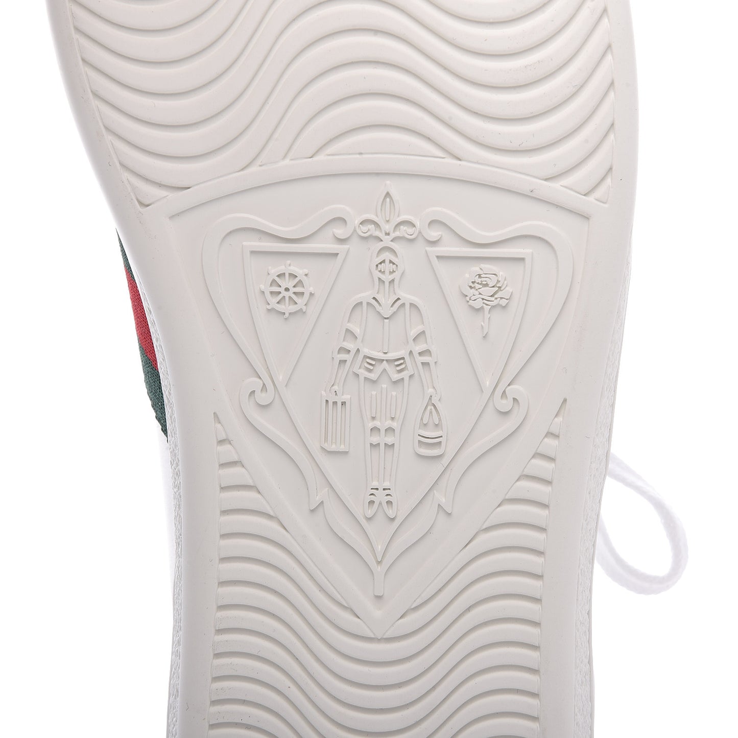 Calfskin Ayers Bee Embroidered Womens Ace Sneakers 39 White Green