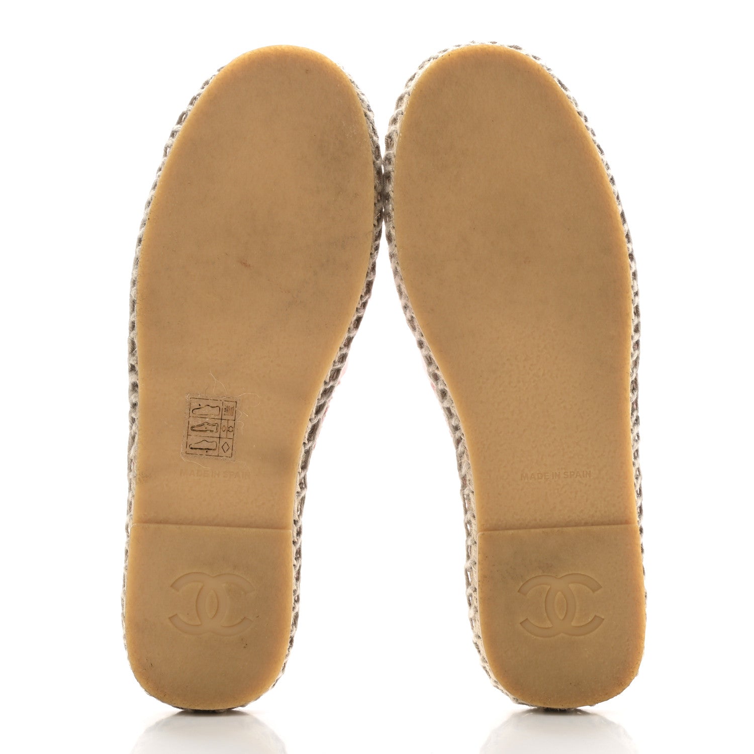 Chanel Denim CC Espadrille Mules 38 Pink Black 5 of 12