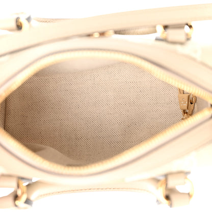Gucci GG Supreme Monogram Textured Dollar Calfskin Web Super Mini Ophidia Top Handle Bowler Bag Beige Mystic White Oatmeal 5 of 13