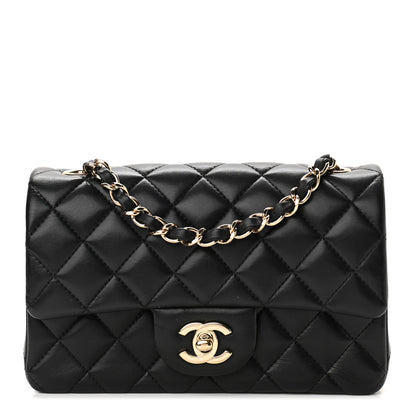 Chanel Lambskin Quilted Mini Rectangular Flap Black 1 of 12