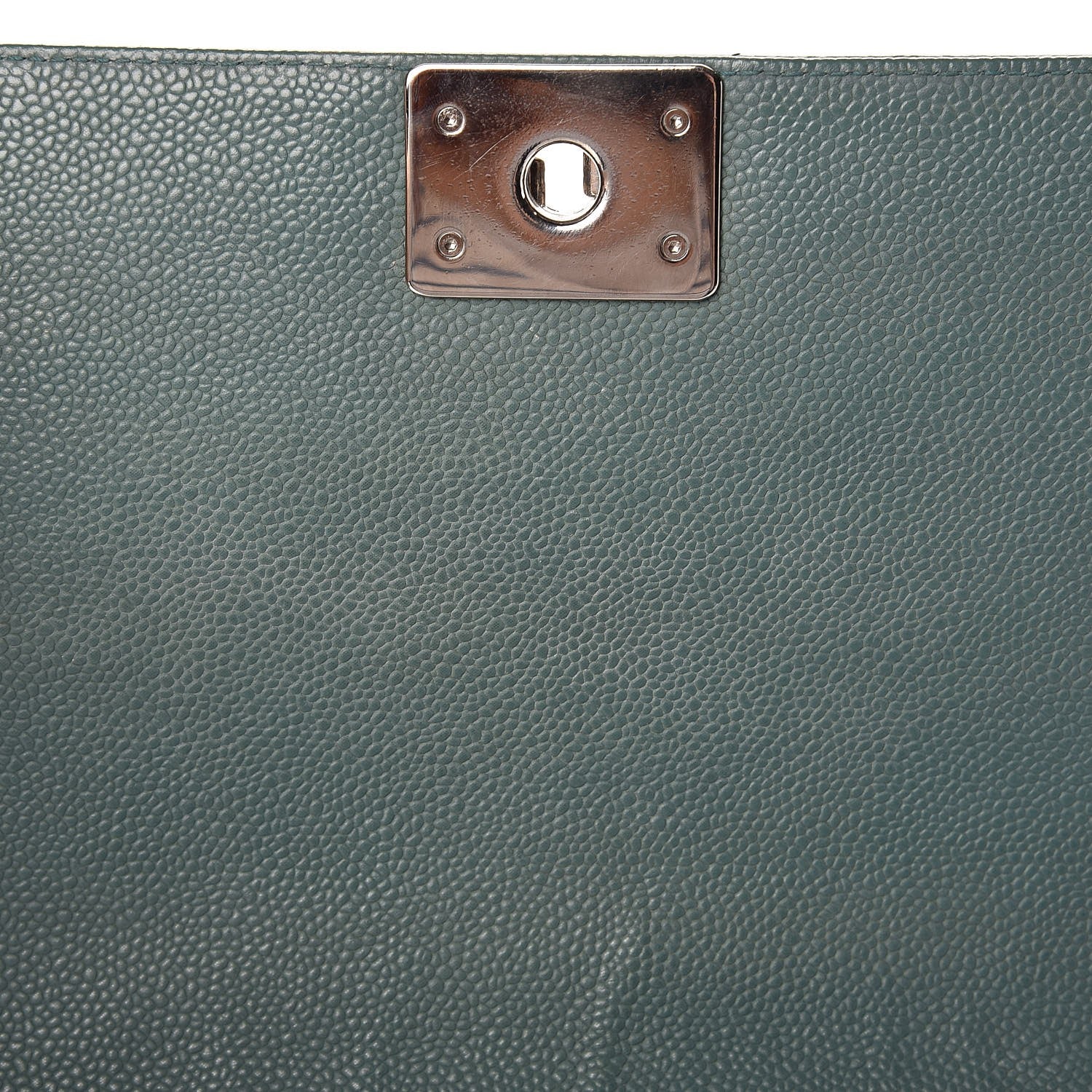 Chanel Caviar Quilted Medium Boy Flap Dark Green 8 of 13