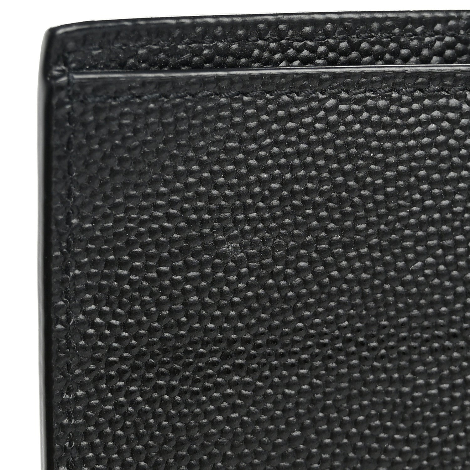 Saint Laurent Grain De Poudre Credit Card Wallet Black 8 of 9