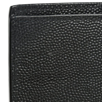 Saint Laurent Grain De Poudre Credit Card Wallet Black 8 of 9