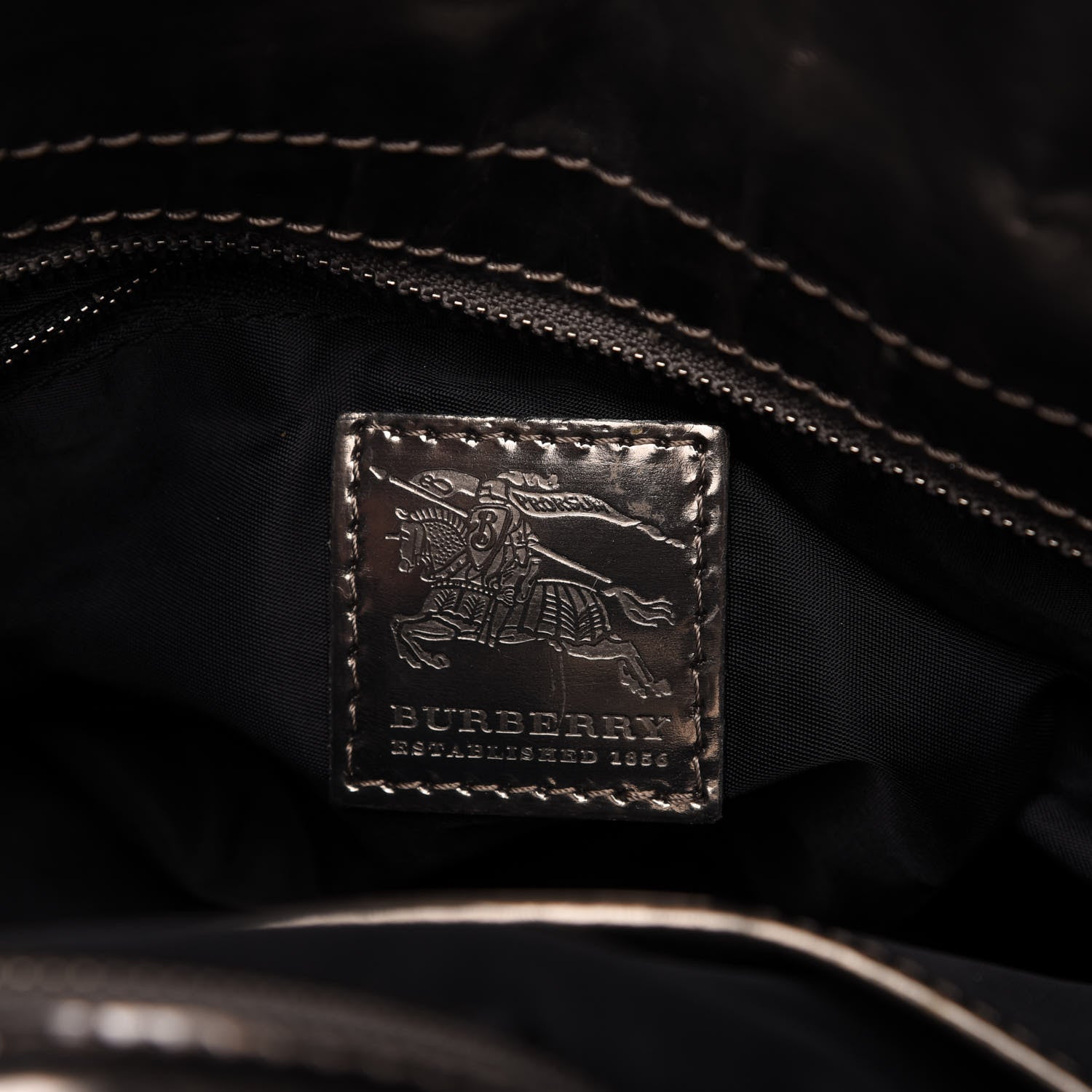 Burberry Calfskin Smoked Check Chain Strap Shoulder Bag 8 of 13