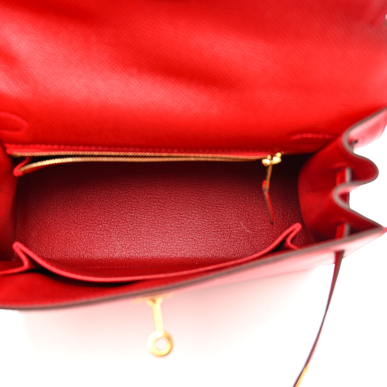 Hermes Epsom Kelly Sellier 25 Rouge Casaque 5 of 10