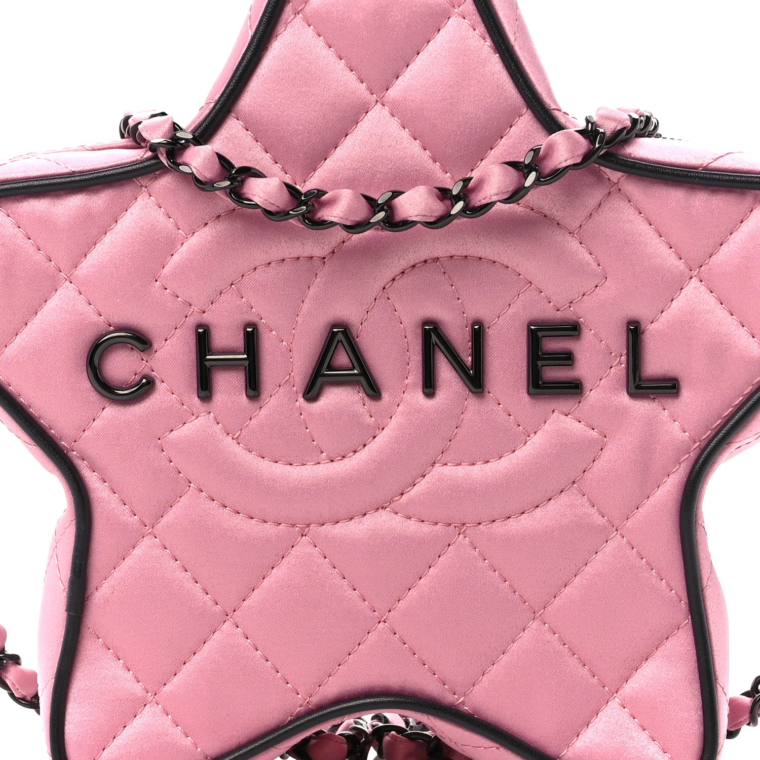 Chanel Satin Quilted Walk Of Fame Star Bag Pink 8 of 10