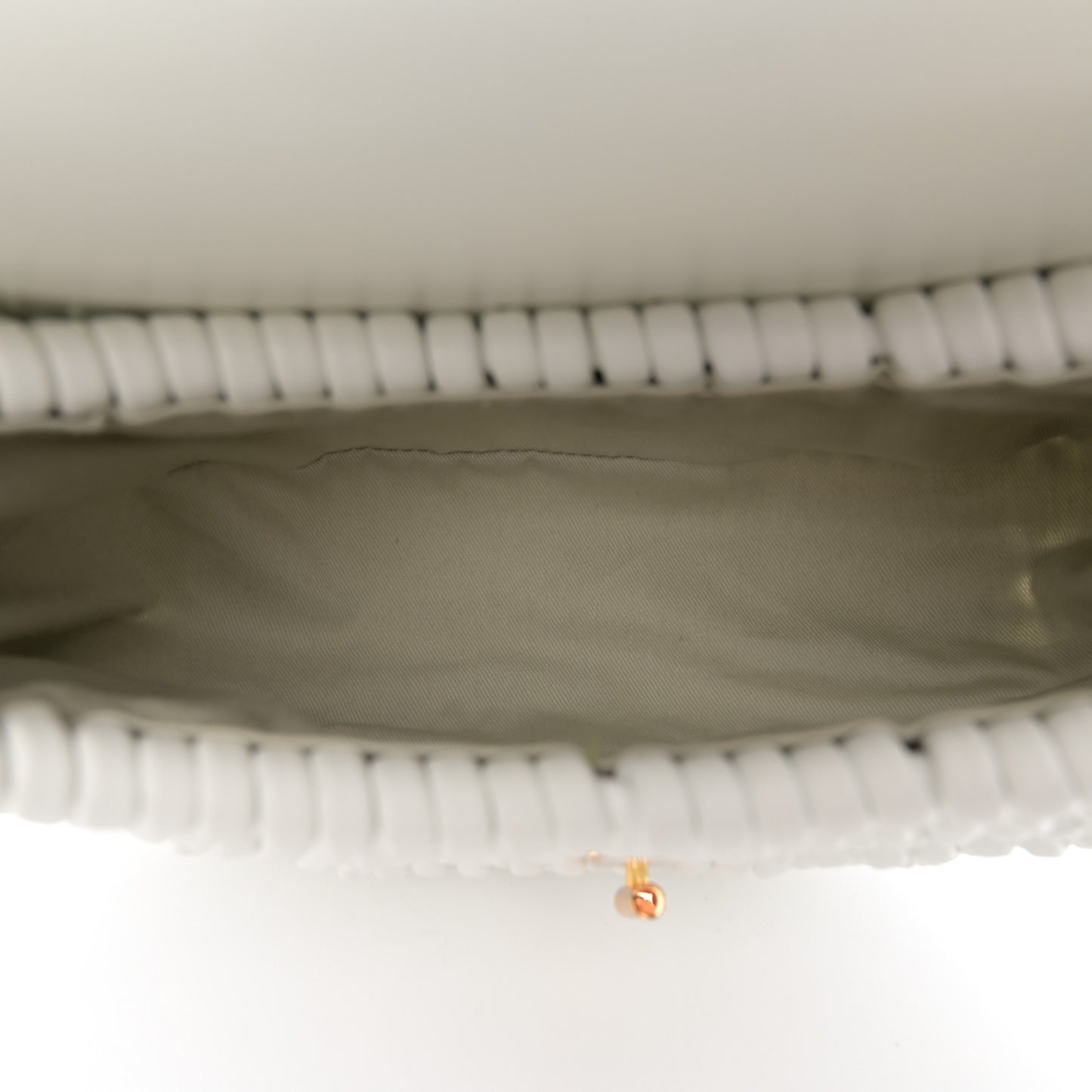 Calfskin Woven T-Twist Crossbody White