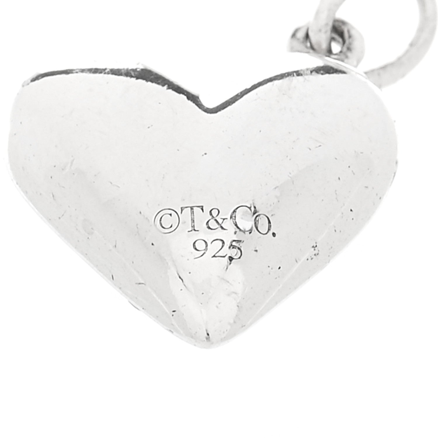 Tiffany Sterling Silver Pink Sapphire Etoile Heart Charm 3 of 3