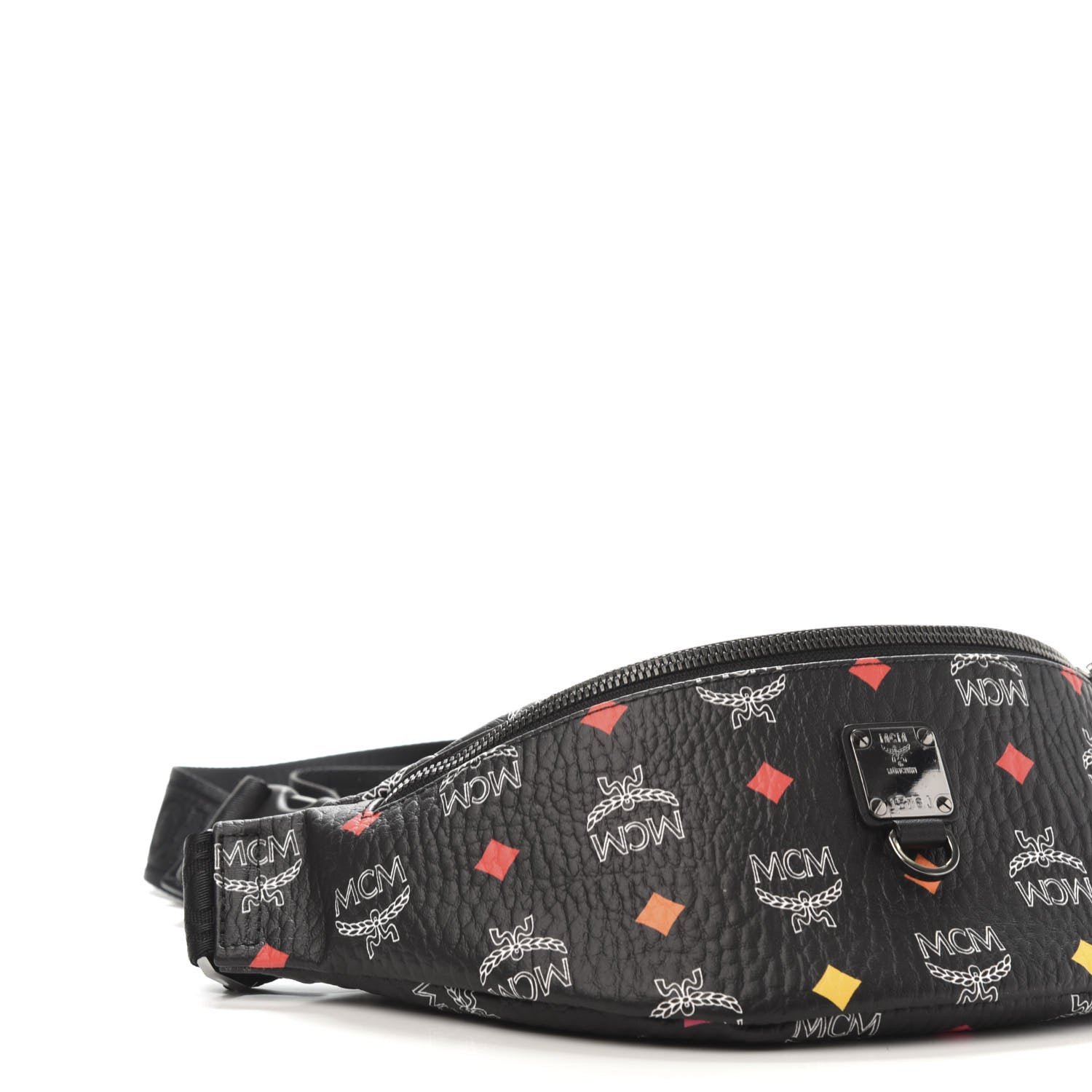 MCM Skyoptic Visetos Small Fursten Belt Bag Diamond Black 6 of 9