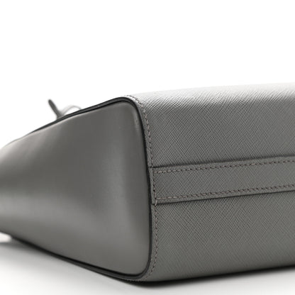 Prada Saffiano Soft Calfskin Small Zippered Tote Marmo 9 of 12