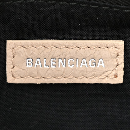 Balenciaga Agneau Classic Silver Hardware Mini City Logo Strap Light Beige Black 6 of 10