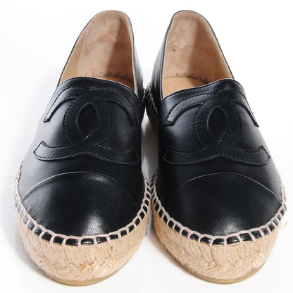 Chanel Lambskin Espadrilles 36 Black 2 of 9