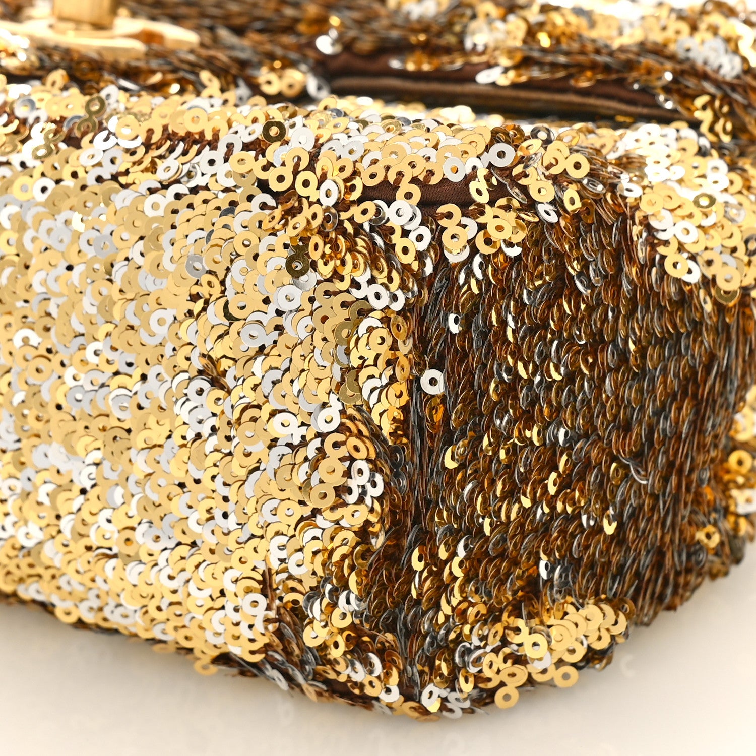 Chanel Sequin Mini Rectangular Flap Gold 9 of 9
