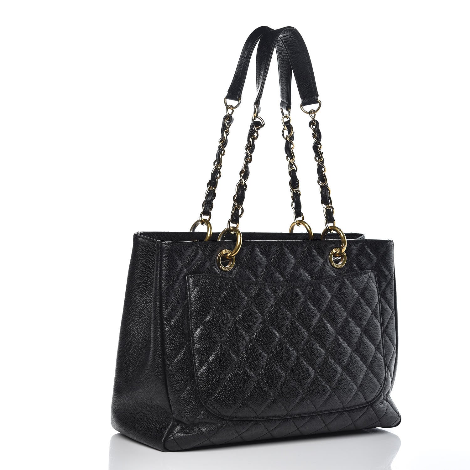Chanel Caviar Quilted Grand Shopping Tote GST Black 3 of 16