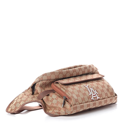 Gucci X MLB GG Monogram LA Dodgers Convertible Belt Bag Beige Ruggine Ivory 6 of 11