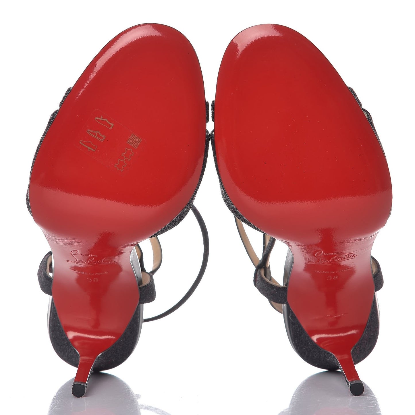 Kid Leather Mini Glitter Audrey 100 Sandals 38 Black
