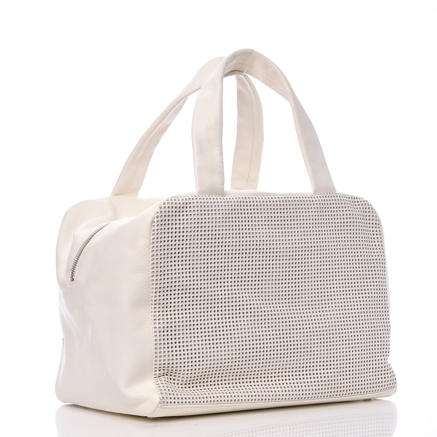 Caviar Perforated Bowler White