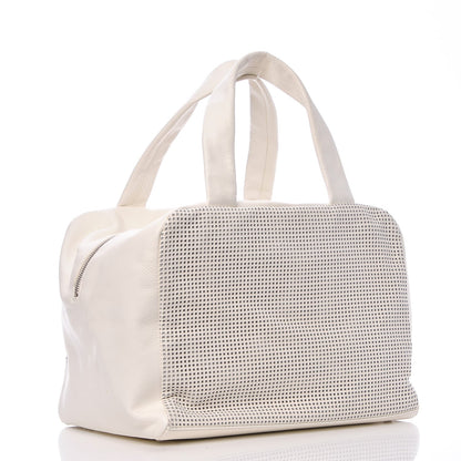 Chanel Caviar Perforated Bowler White 3 of 12