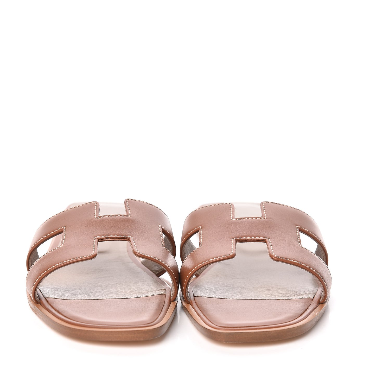 Box Calfskin Oran Sandals 37.5 Gold