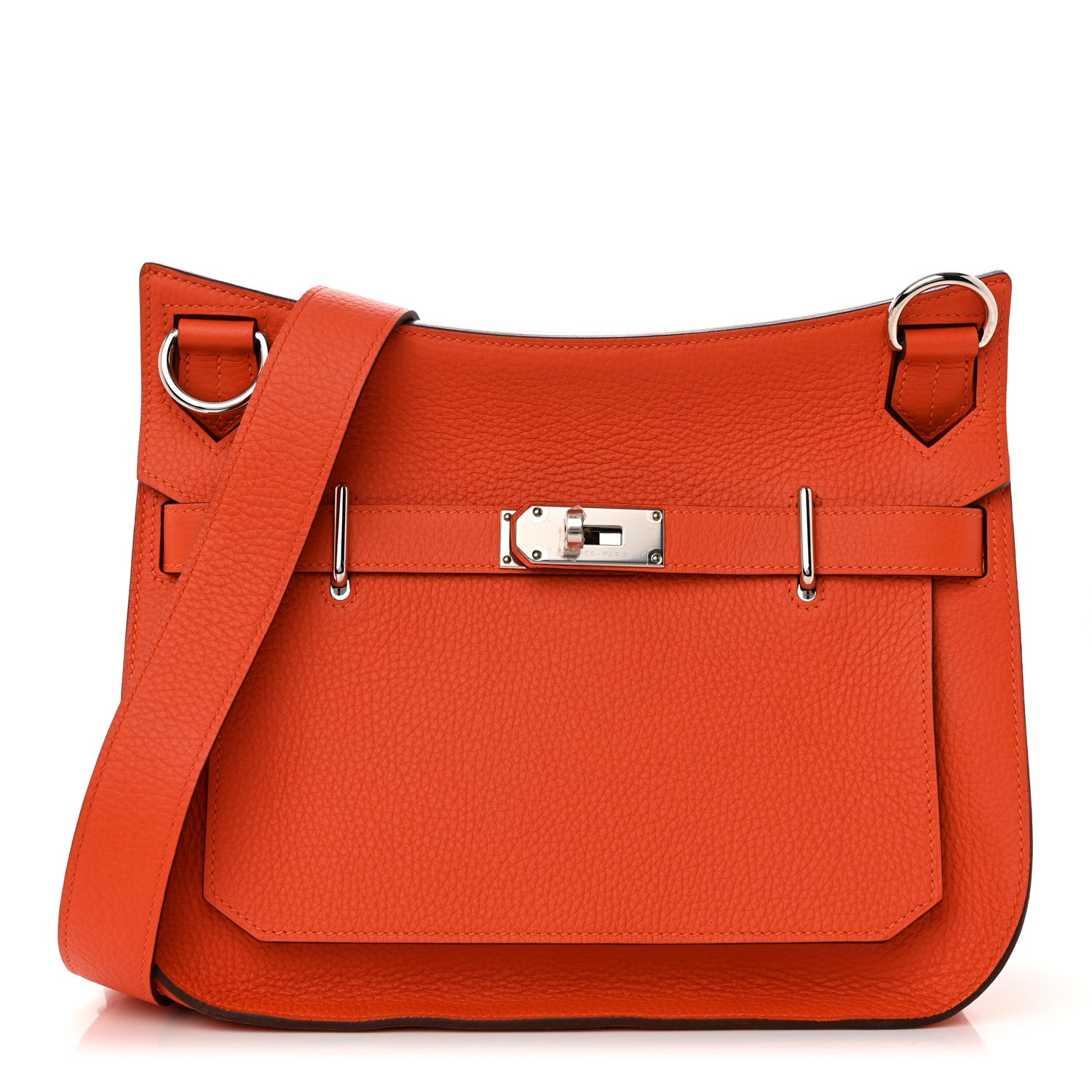 Hermes Taurillon Clemence Jypsiere 31 Orange Poppy 1 of 12