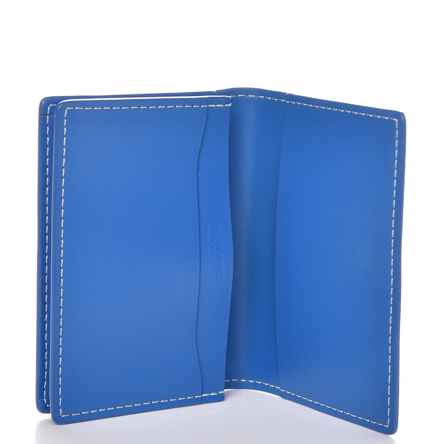 Goyardine Business Card Holder Sky Blue