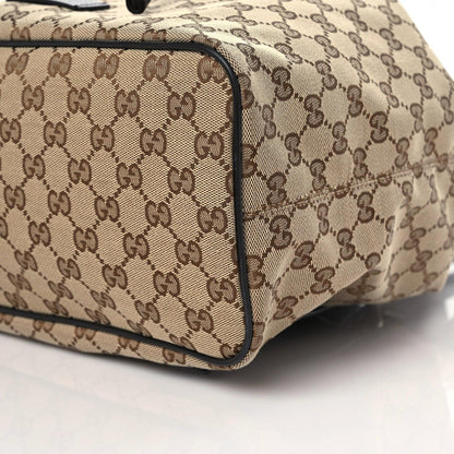 Gucci Monogram Dollar Calfskin O Drawstring Backpack Beige Ebony Testa di Moro Dark Chocolate 11 of 13