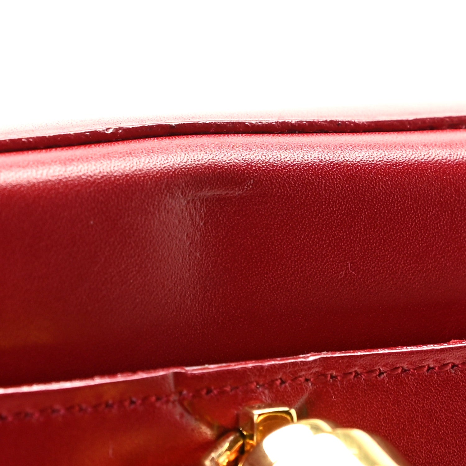 Saint Laurent Calfskin Classic Monogram Tassel Clutch Red 9 of 11