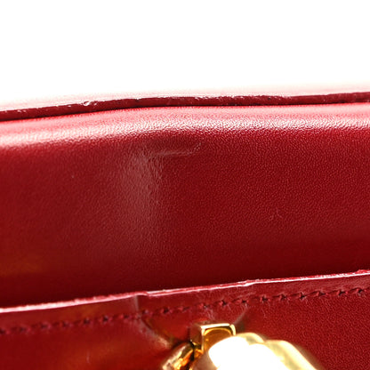 Saint Laurent Calfskin Classic Monogram Tassel Clutch Red 9 of 11