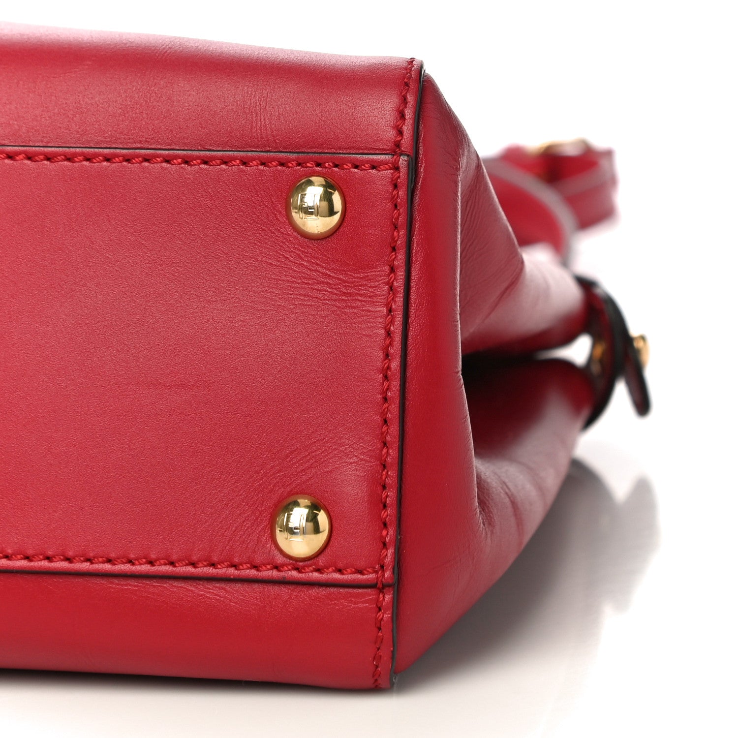 Fendi Vitello Morgan Fabric Jacquard Pequin Medium Peekaboo Iconic Satchel Mattone Tobacco Black 9 of 9