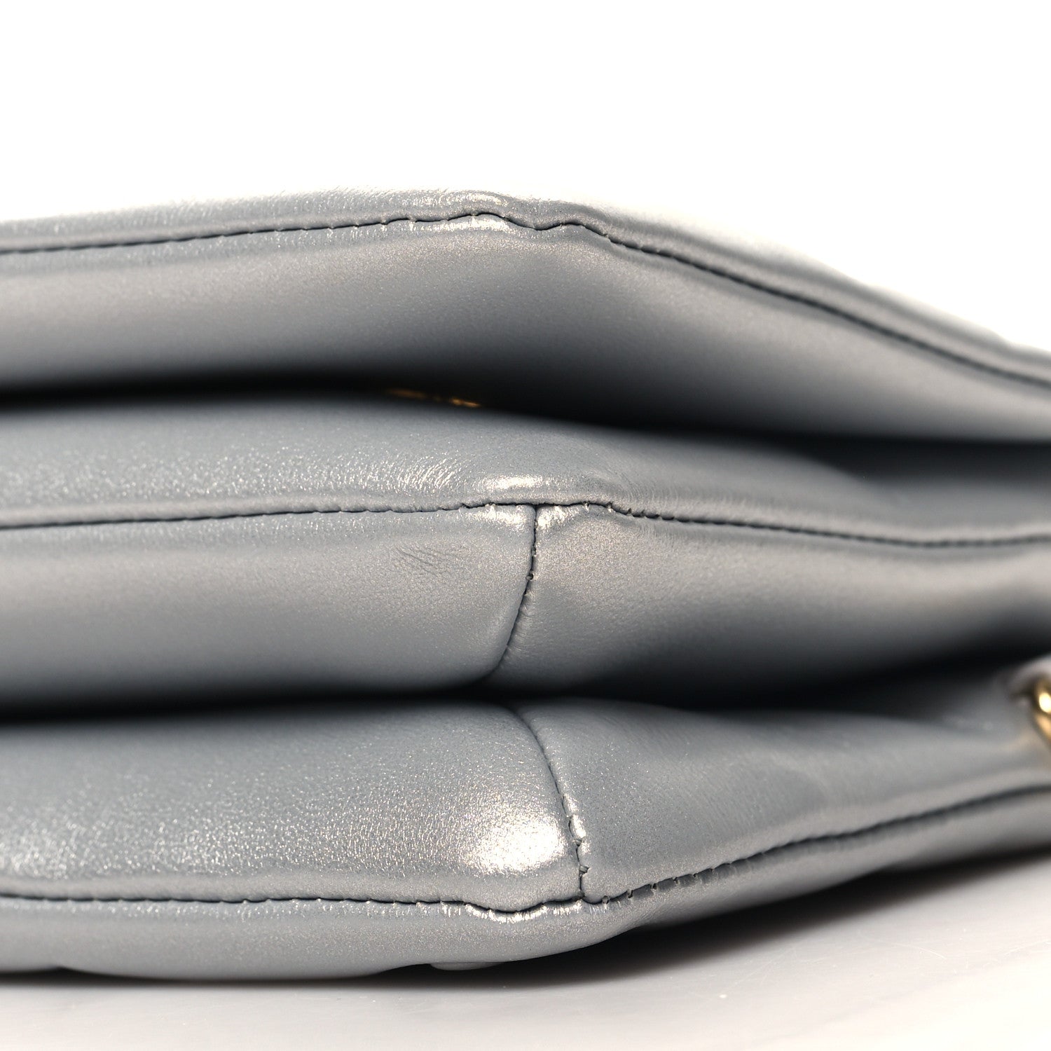 Louis Vuitton Metallic Lambskin Embossed Monogram Pochette Coussin Silver 10 of 11