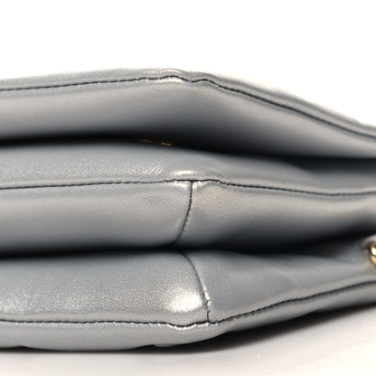 Louis Vuitton Metallic Lambskin Embossed Monogram Pochette Coussin Silver 10 of 11