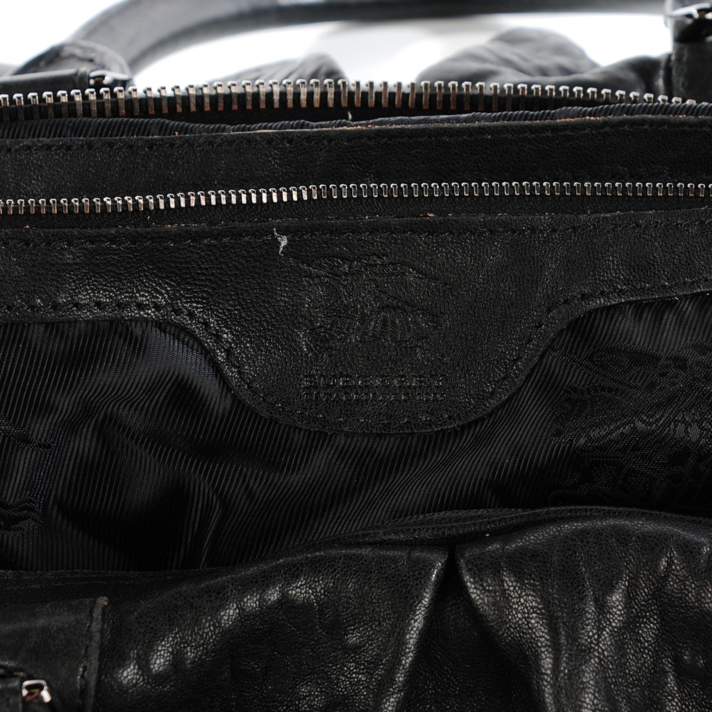 Prorsum Calfskin Studded Knight Satchel Black