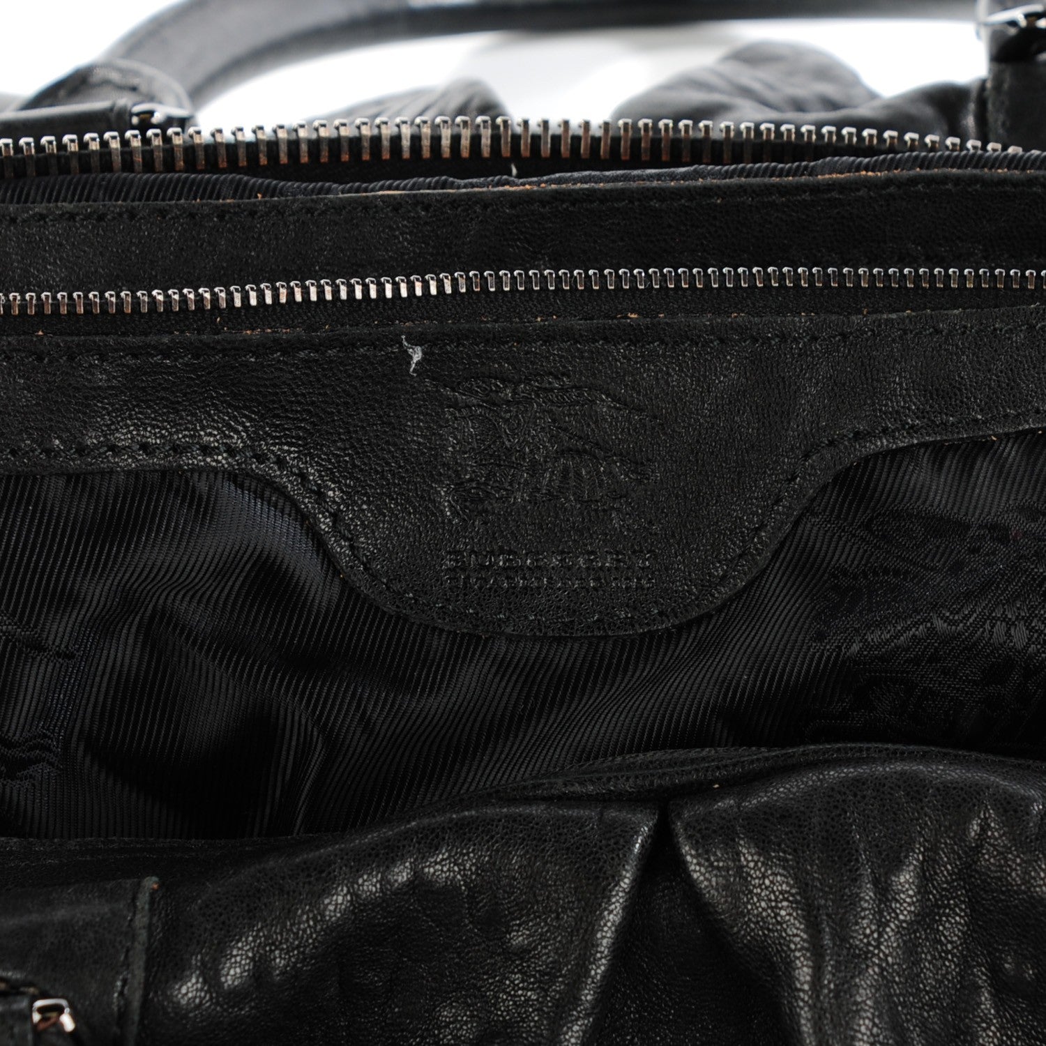 Burberry Prorsum Calfskin Studded Knight Satchel Black 9 of 10