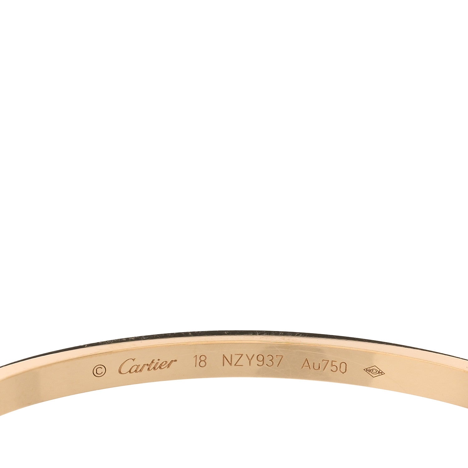 Cartier 18K Yellow Gold 6 Diamond Small LOVE Bracelet 18 6 of 7