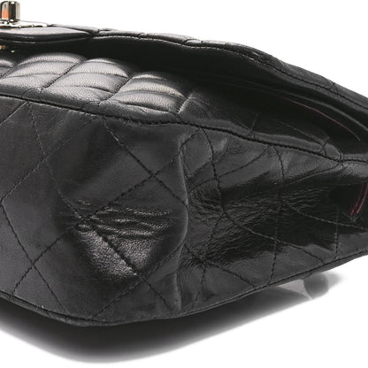 Chanel Lambskin Quilted Medium Double Flap Black 10 of 11