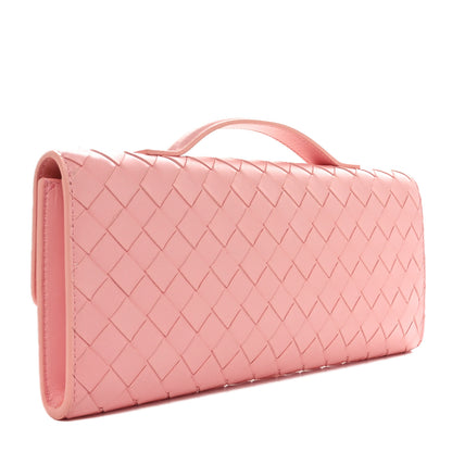 Bottega Veneta Nappa Intrecciato Long Andiamo Top Handle Clutch Rose 3 of 11