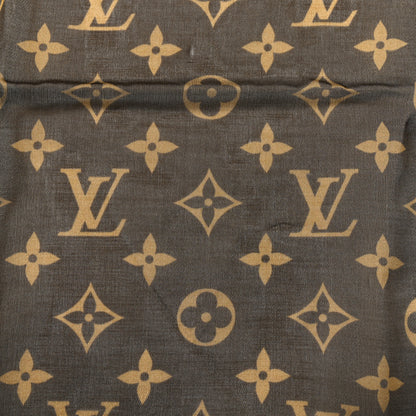 Louis Vuitton LV X TM Silk Monogram Cerise Square Scarf 55 Brown 4 of 4