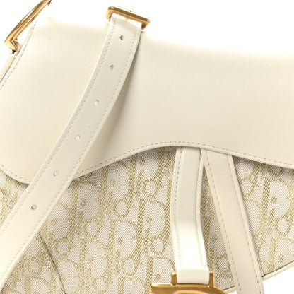 Christian Dior Oblique Smooth Calfskin Saddle Bag With Strap Latte 8 of 10