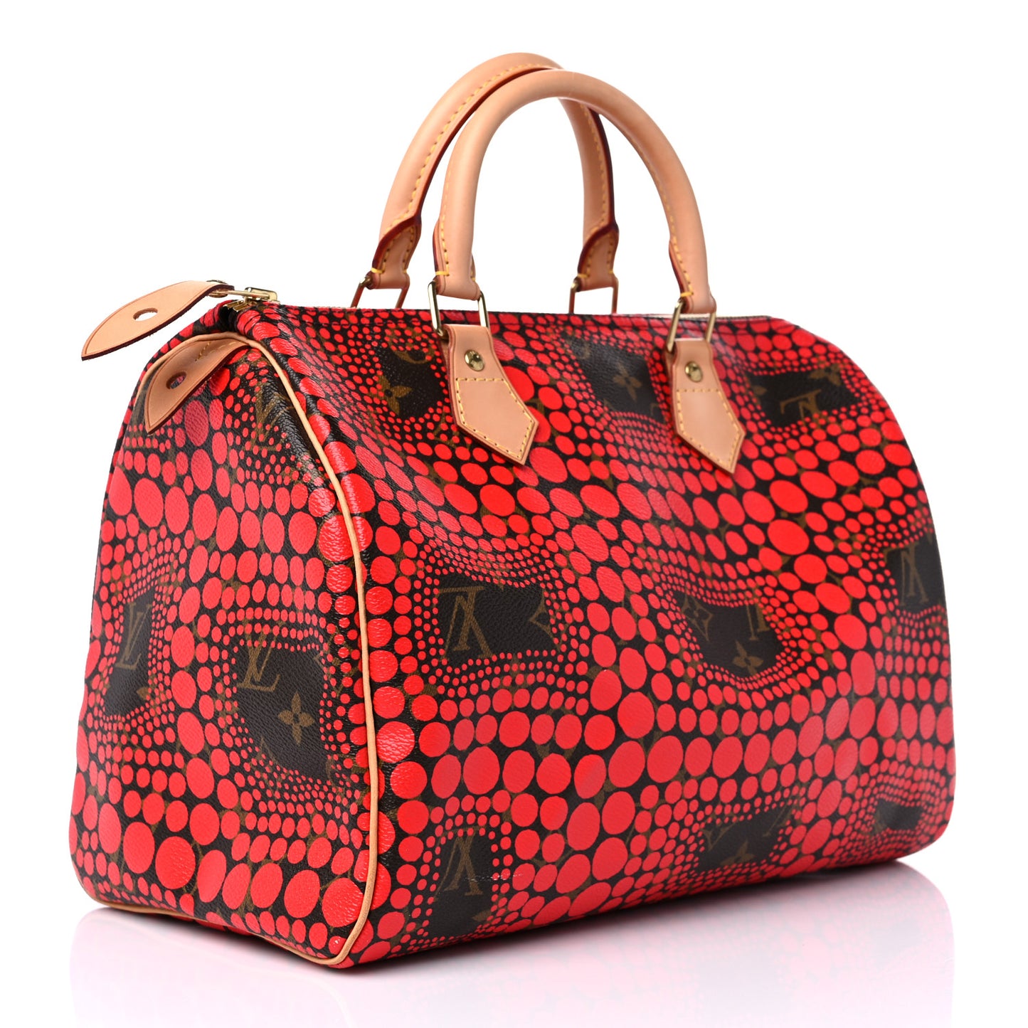 Monogram Kusama Town Speedy 30 Red
