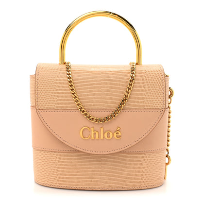 Chloe Calfskin Lizard Embossed Small Aby Lock Delicate Pink 1 of 10