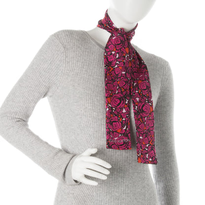 Louis Vuitton Silk Rock'n'Roses Bandeau Berry 2 of 5