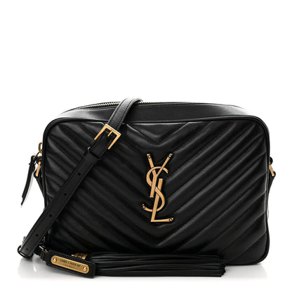 Saint Laurent Calfskin Matelasse Monogram Lou Camera Bag Black 1 of 13