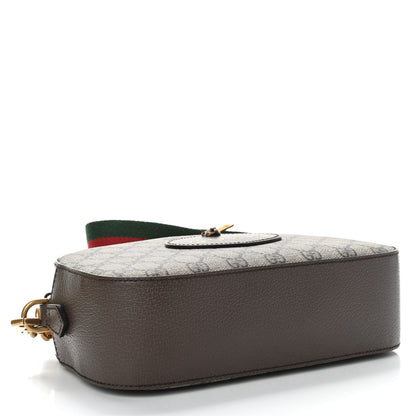 Gucci GG Supreme Monogram Web Neo Vintage Shoulder Bag Beige New Acero Crop 4 of 11