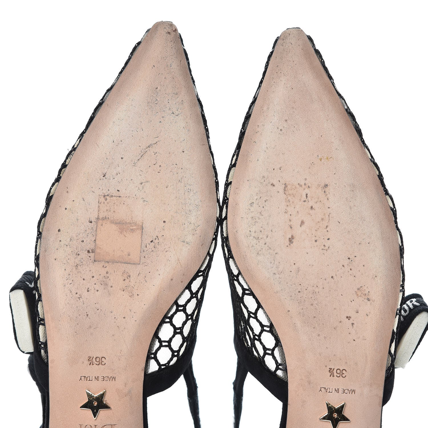 Christian Dior Resille Lambskin Ribbon J'Adior Slingback Ballet Flats 36 Black 8 of 10