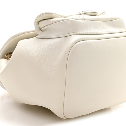 Chanel Lambskin Quilted Small Duma Drawstring Backpack White 9 of 10