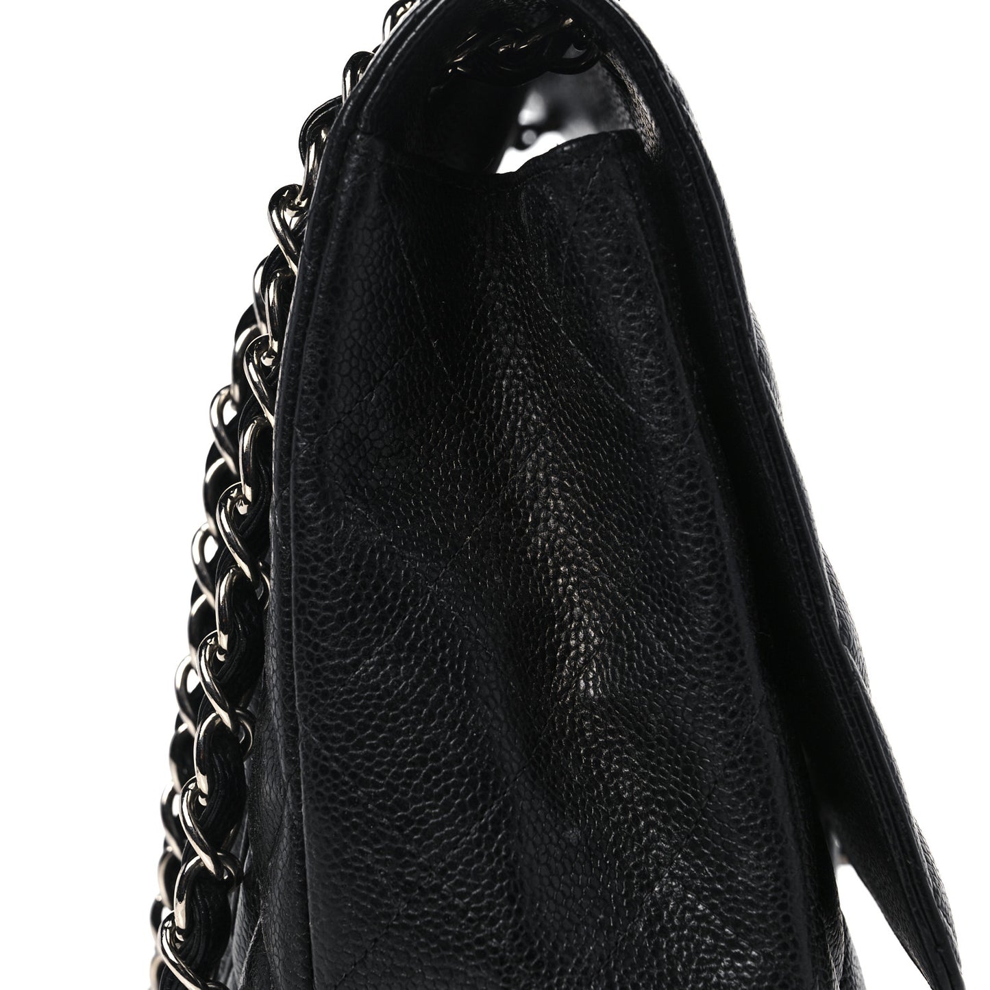 Caviar Quilted Maxi Single Flap Black