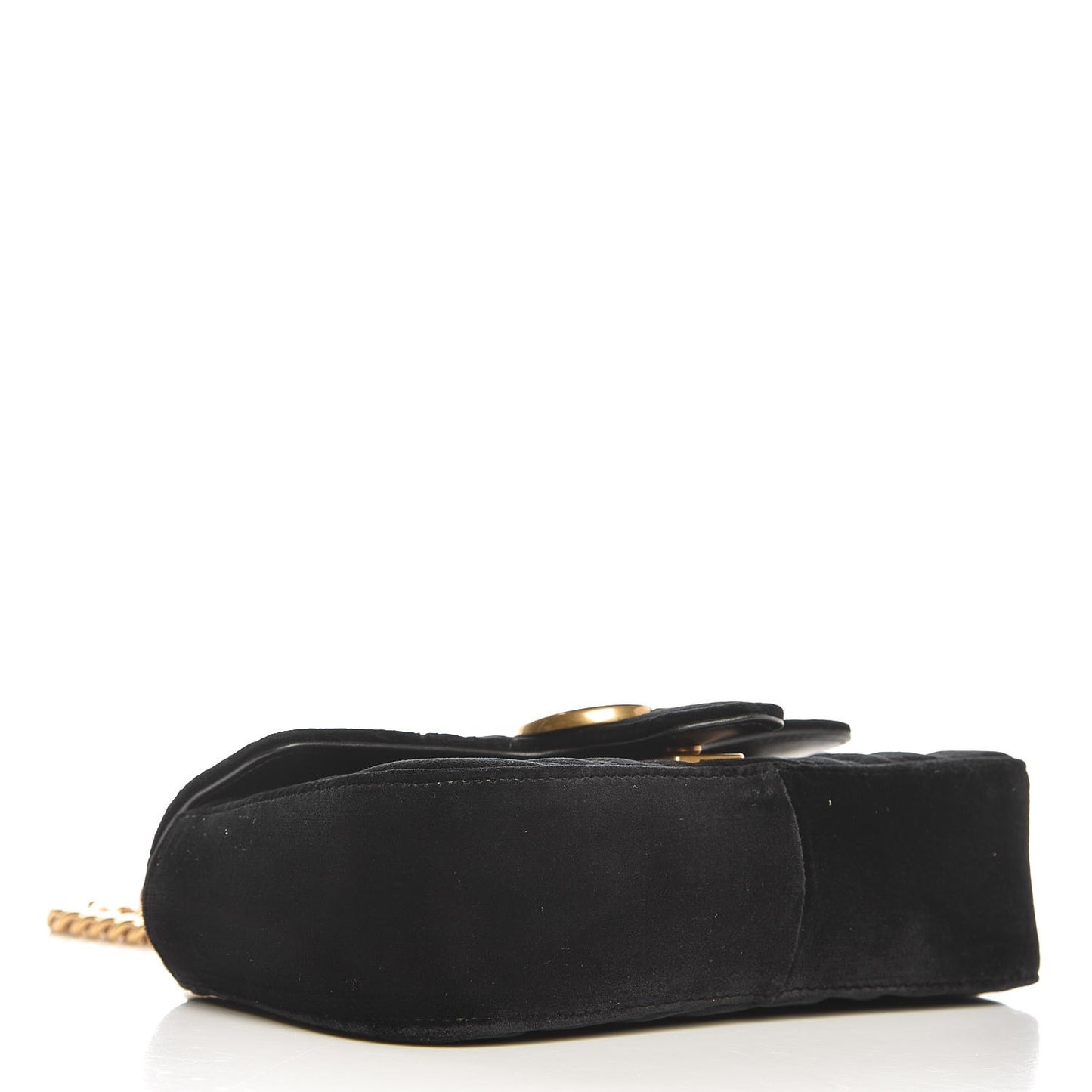 Velvet Matelasse Mini GG Marmont Shoulder Bag Black