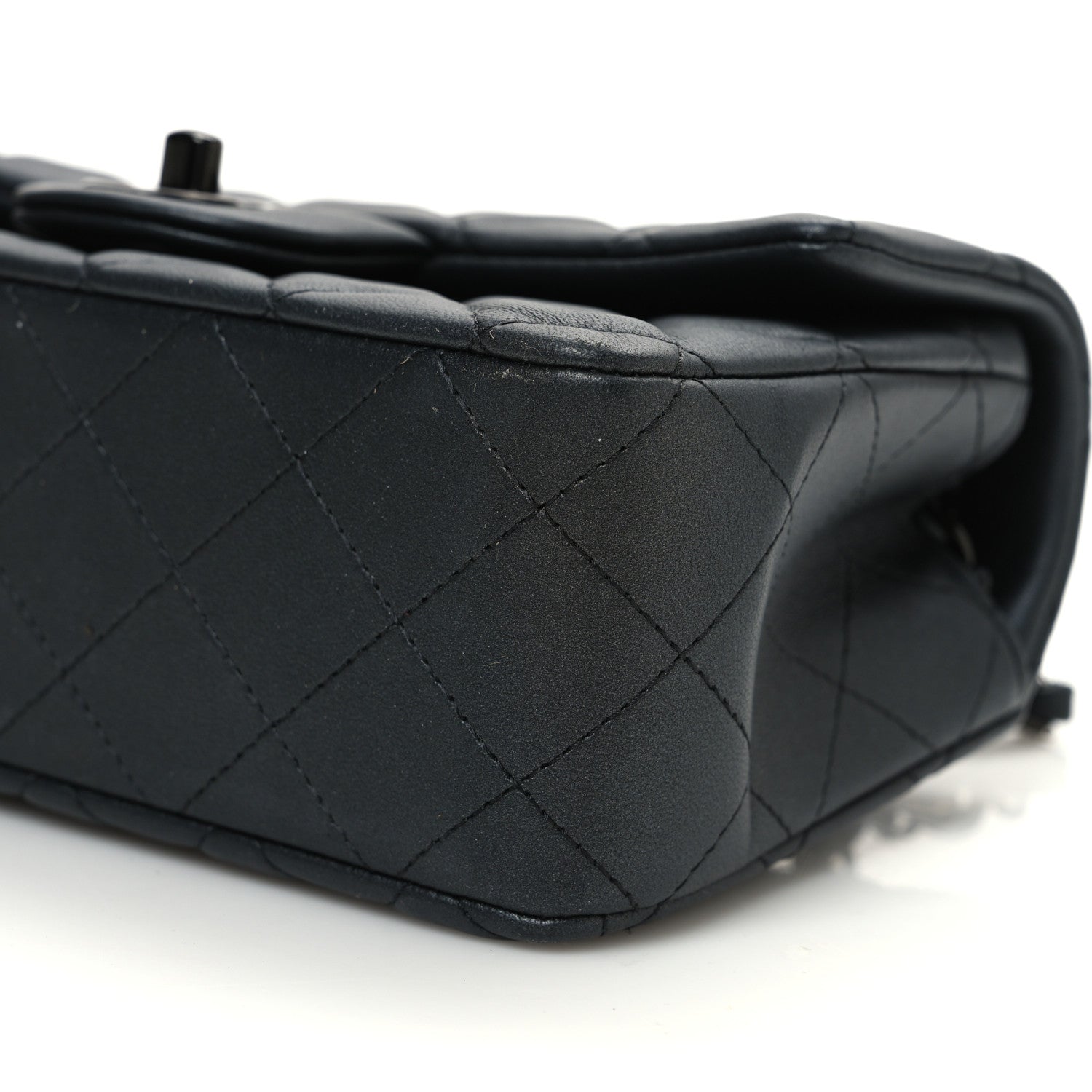 Chanel Pearly Lambskin Quilted Mini Rectangular Flap So Black 10 of 11